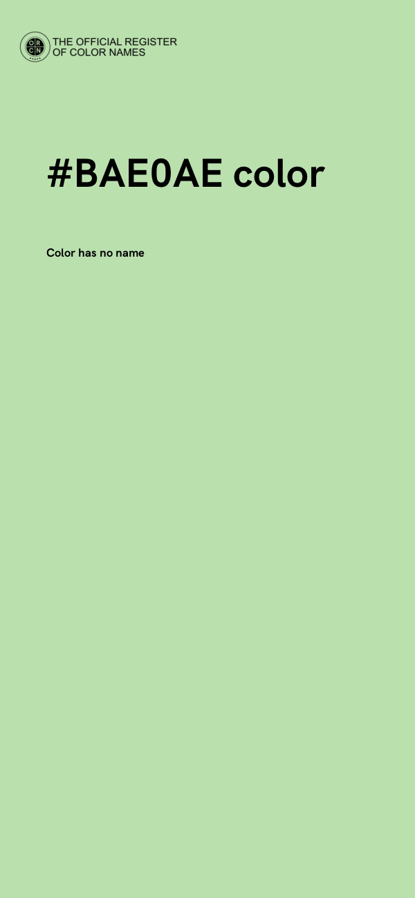 #BAE0AE color image