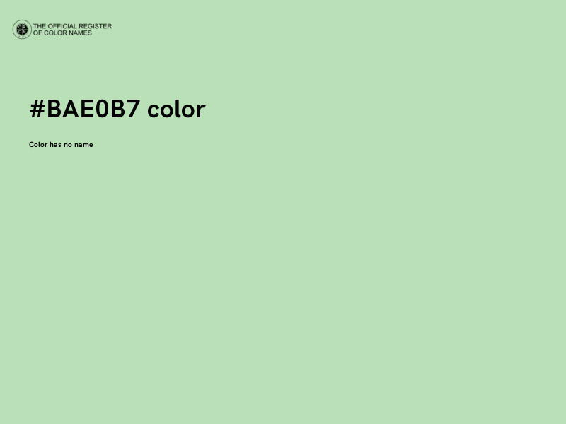 #BAE0B7 color image