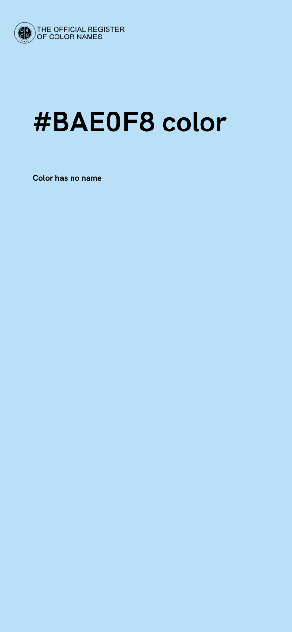 #BAE0F8 color image