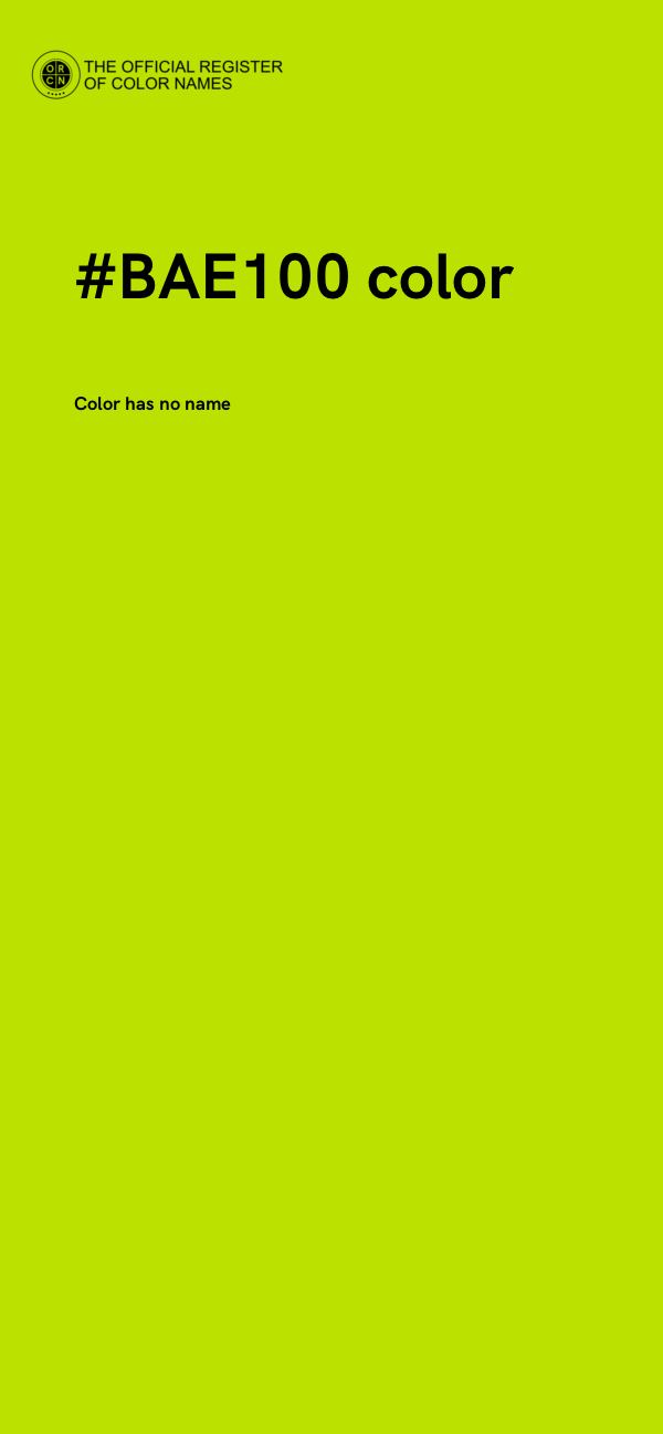 #BAE100 color image