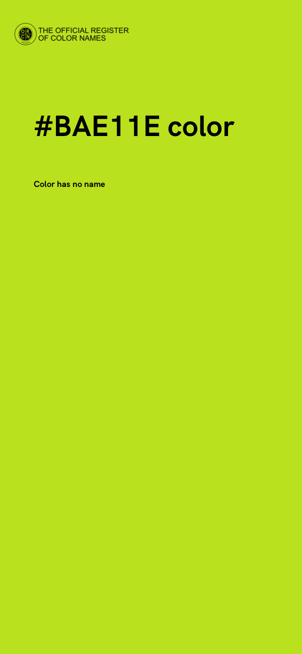 #BAE11E color image