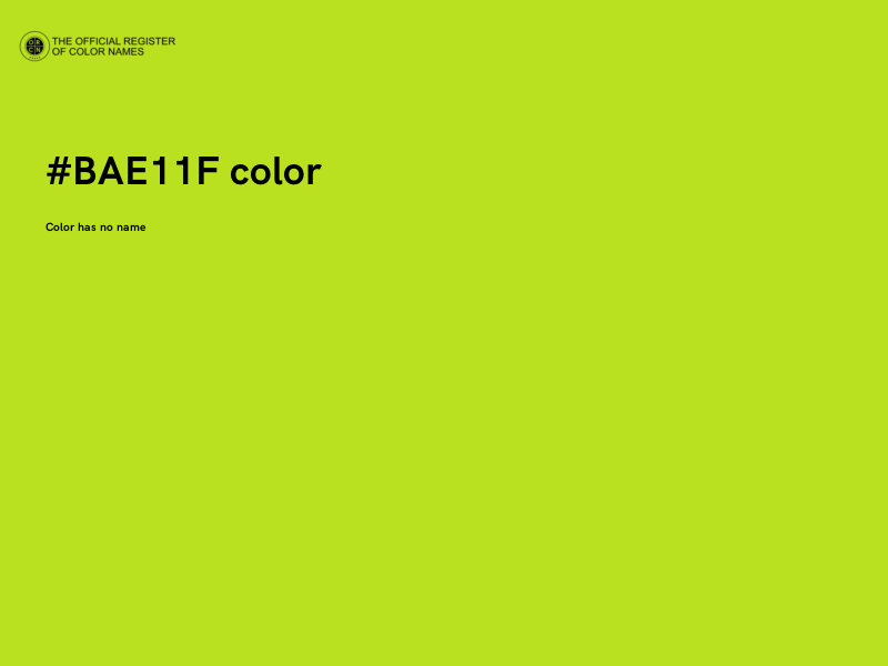 #BAE11F color image