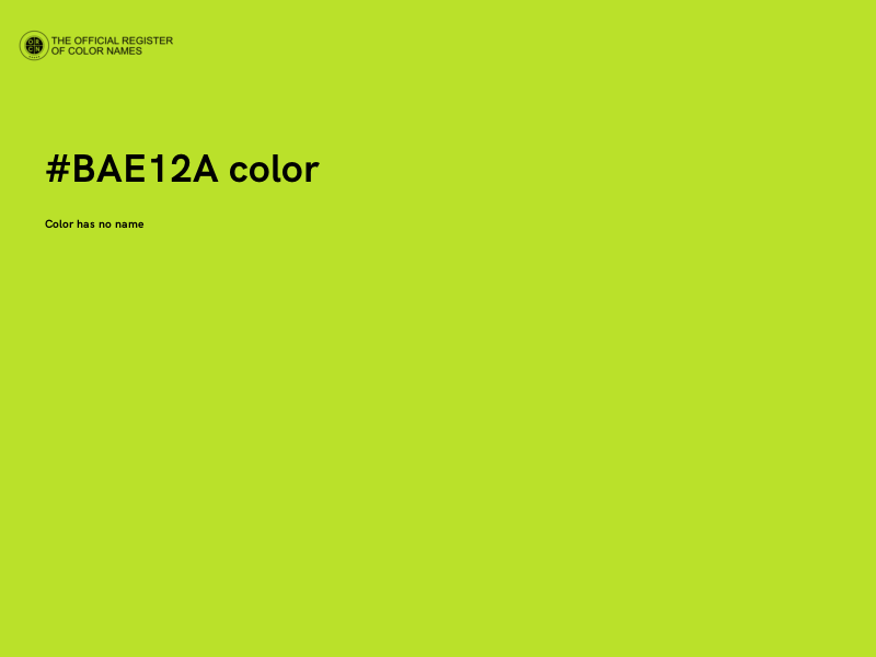 #BAE12A color image