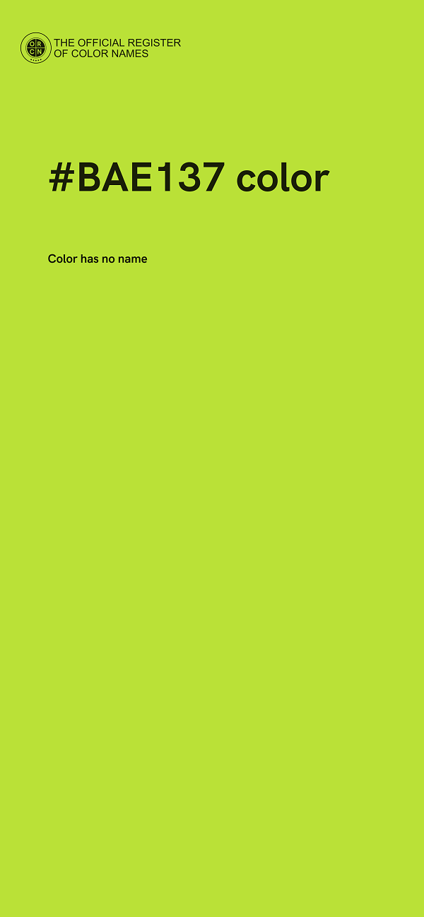#BAE137 color image