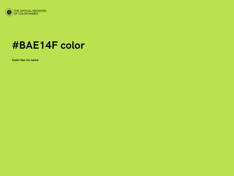 #BAE14F color image