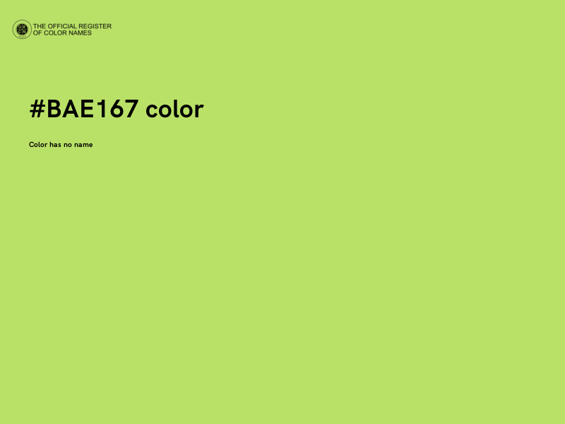 #BAE167 color image