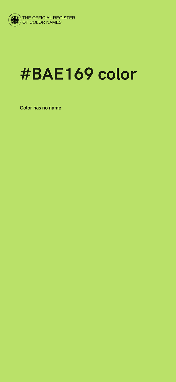 #BAE169 color image