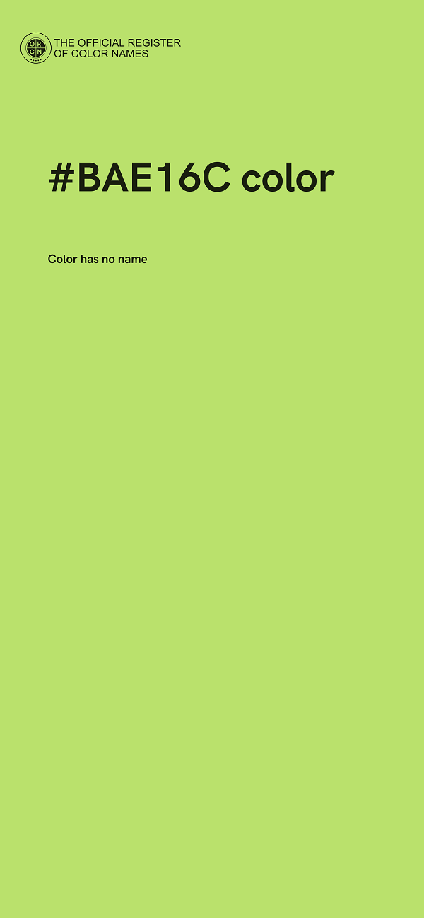 #BAE16C color image