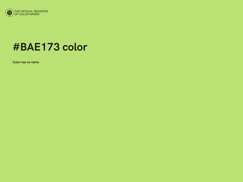 #BAE173 color image