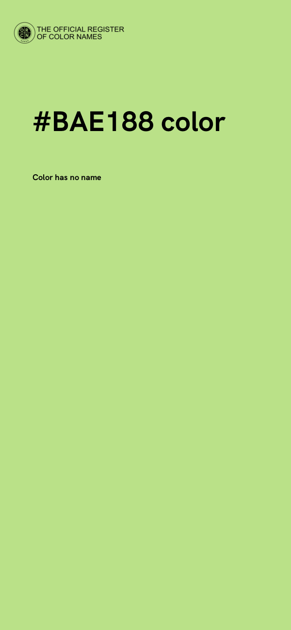 #BAE188 color image