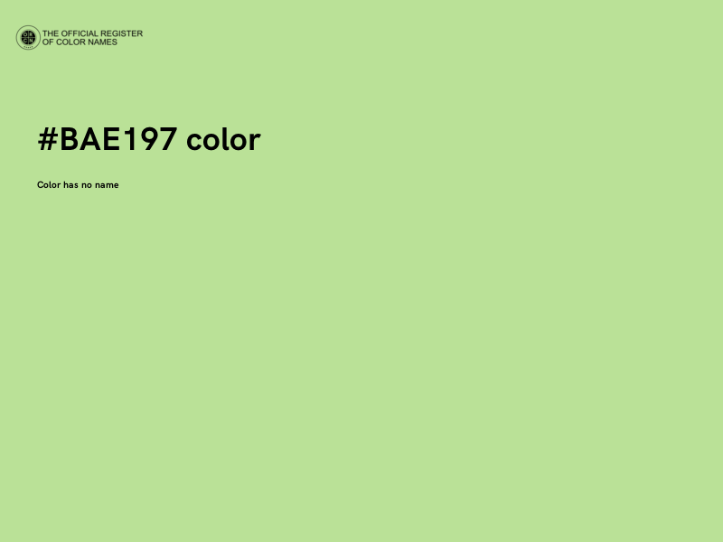 #BAE197 color image