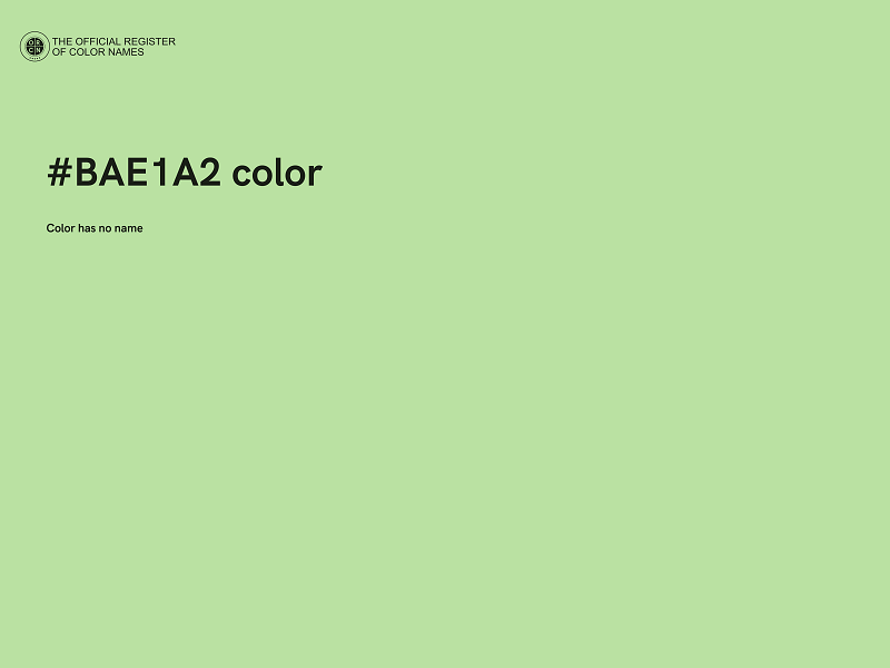 #BAE1A2 color image