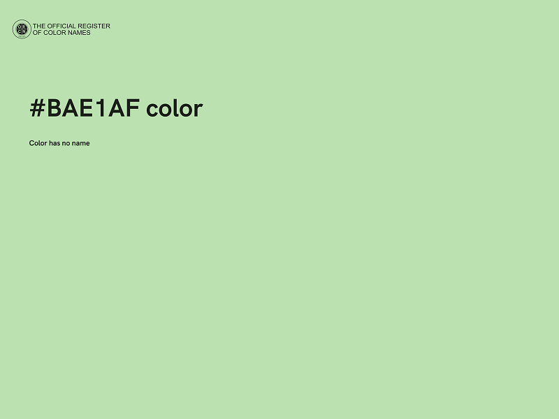 #BAE1AF color image