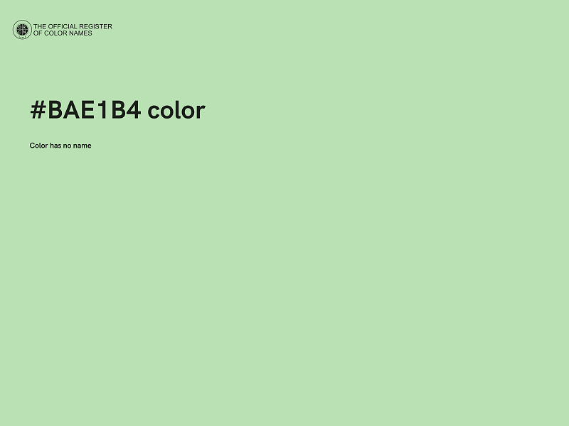 #BAE1B4 color image