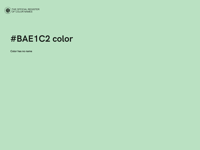 #BAE1C2 color image