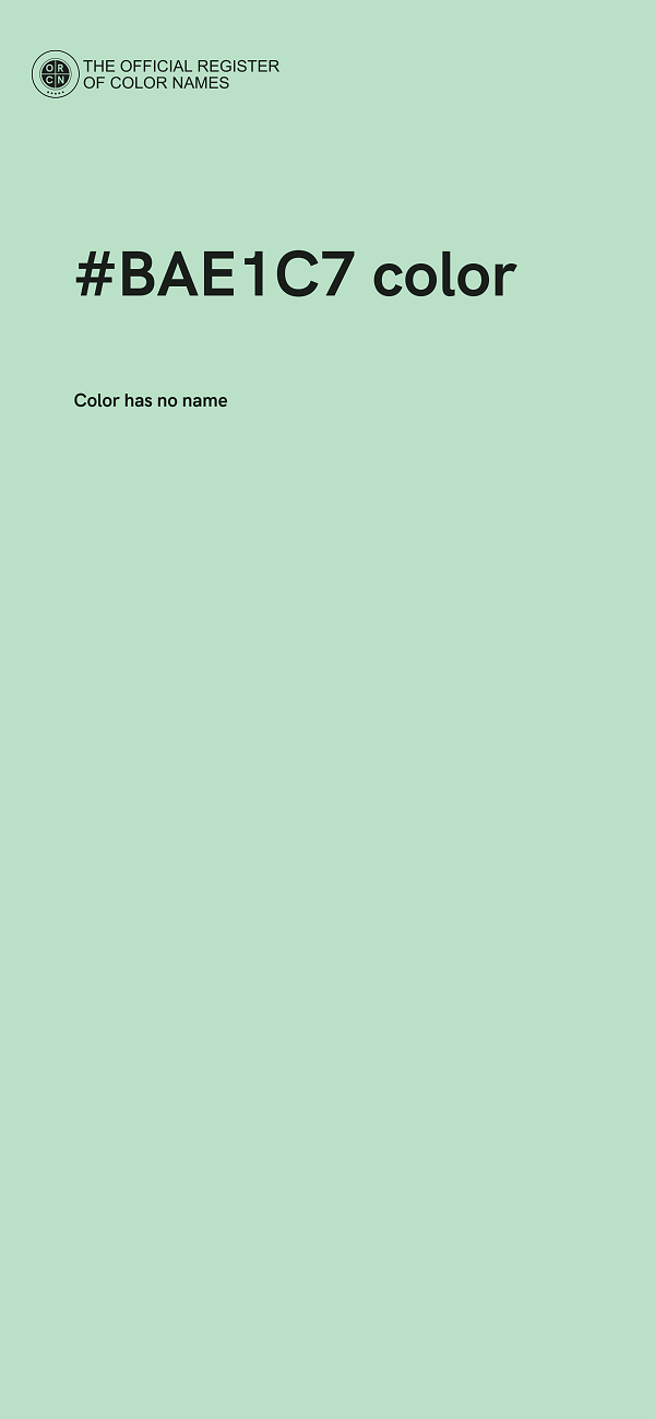 #BAE1C7 color image