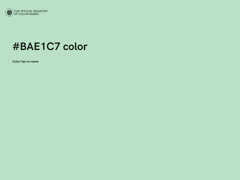 #BAE1C7 color image