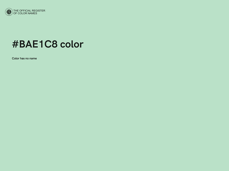 #BAE1C8 color image