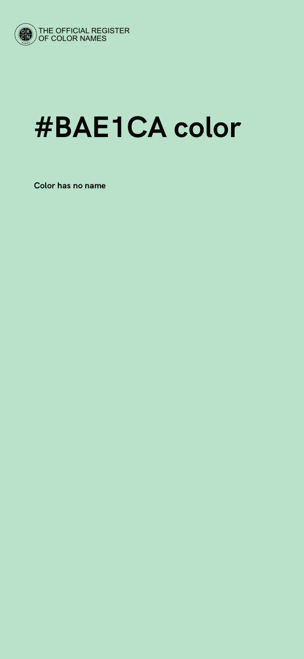 #BAE1CA color image