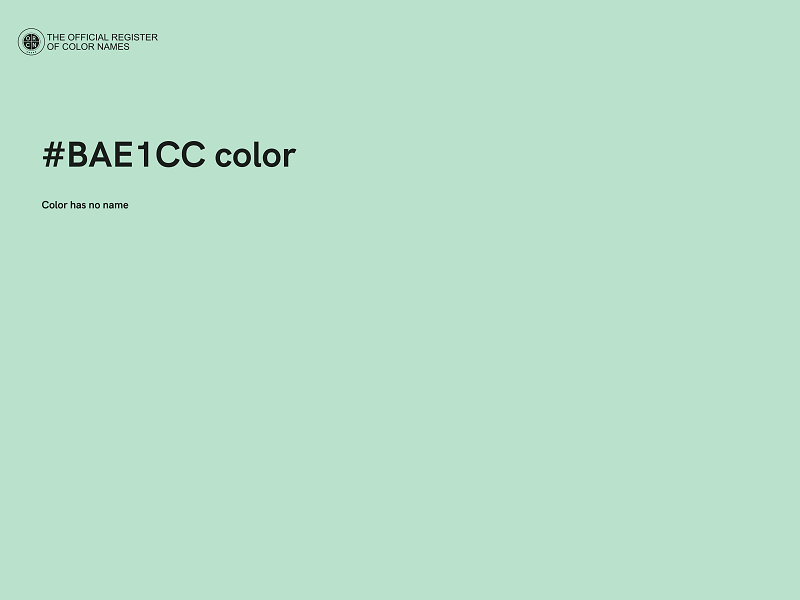 #BAE1CC color image