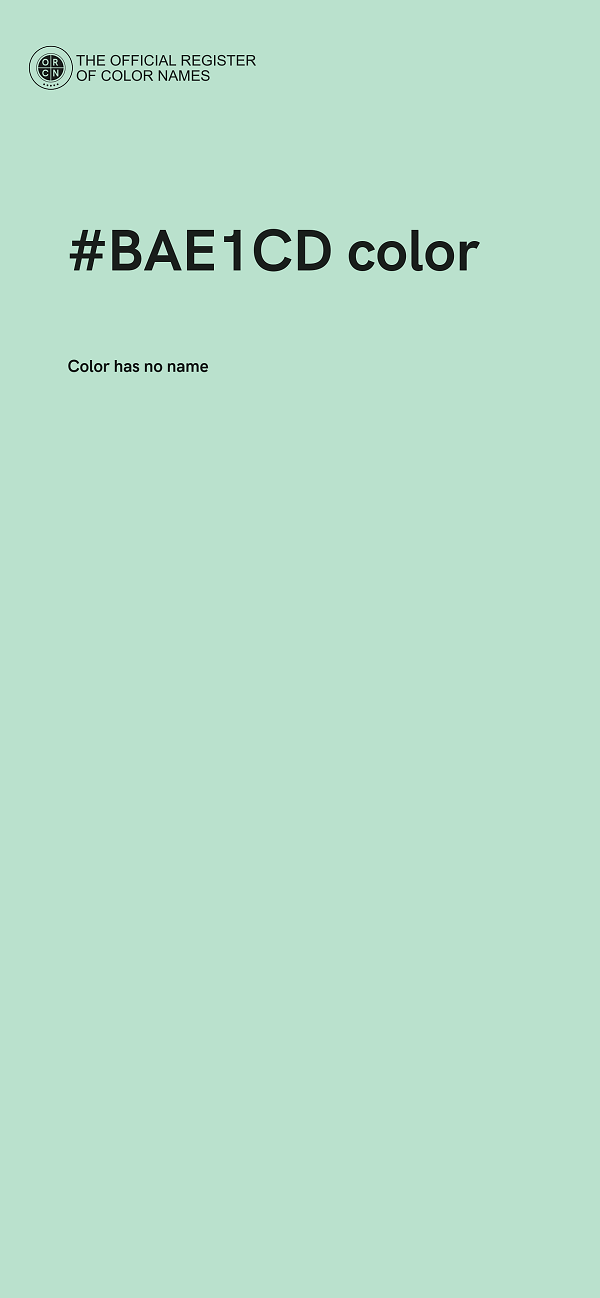 #BAE1CD color image