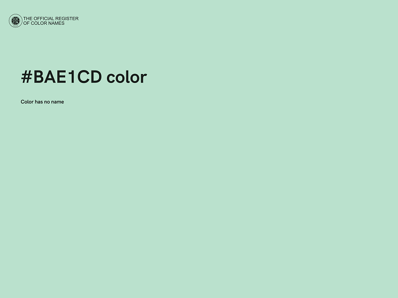 #BAE1CD color image