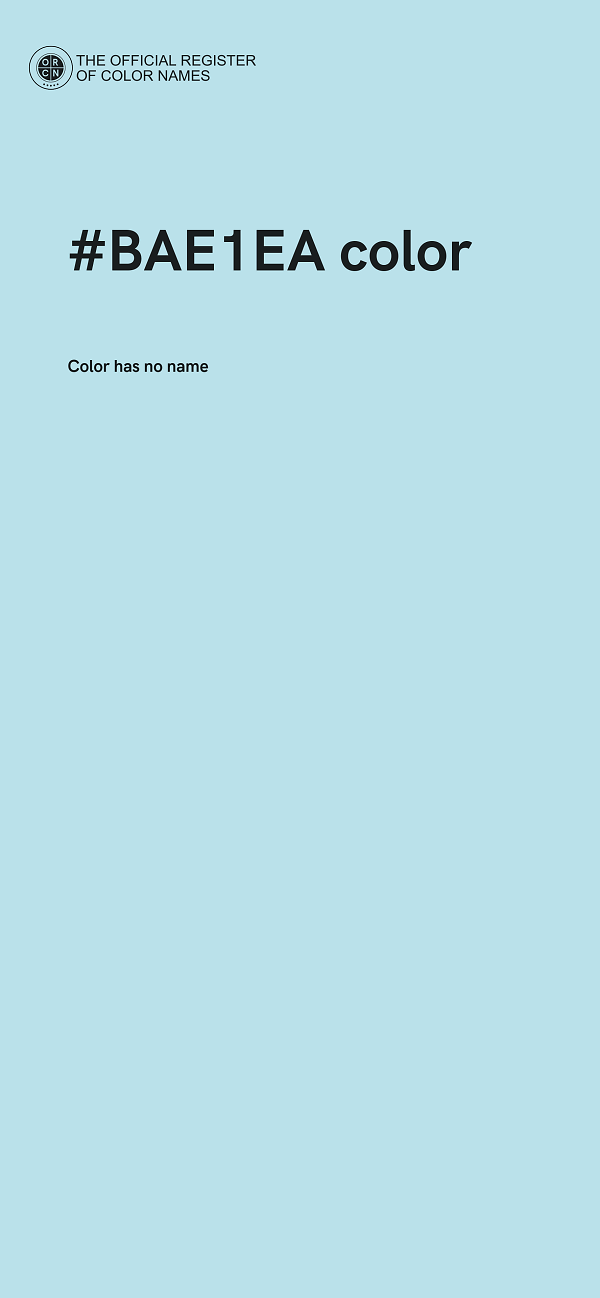 #BAE1EA color image