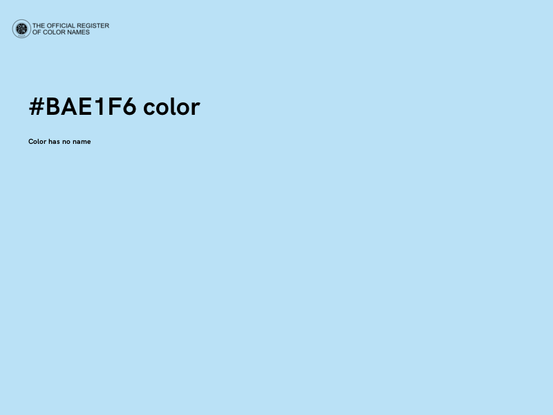 #BAE1F6 color image