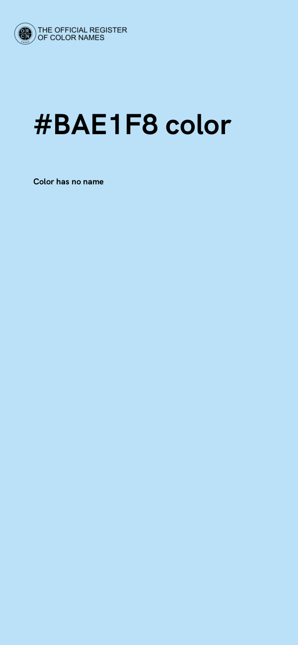 #BAE1F8 color image