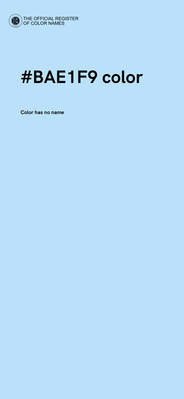 #BAE1F9 color image