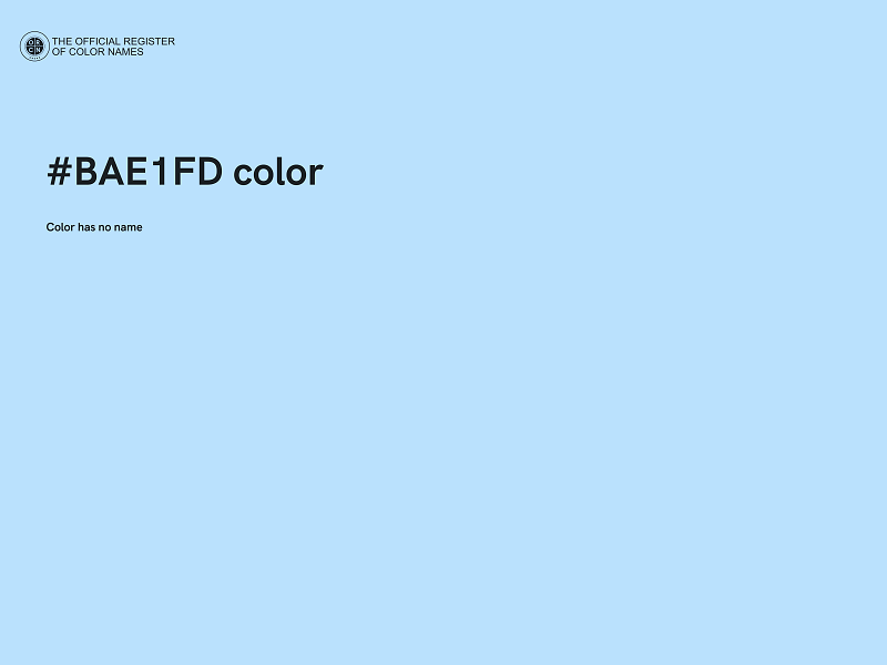 #BAE1FD color image