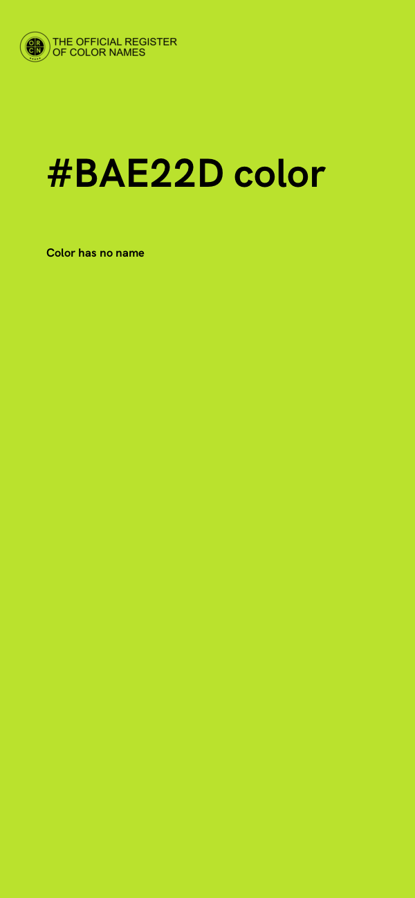 #BAE22D color image