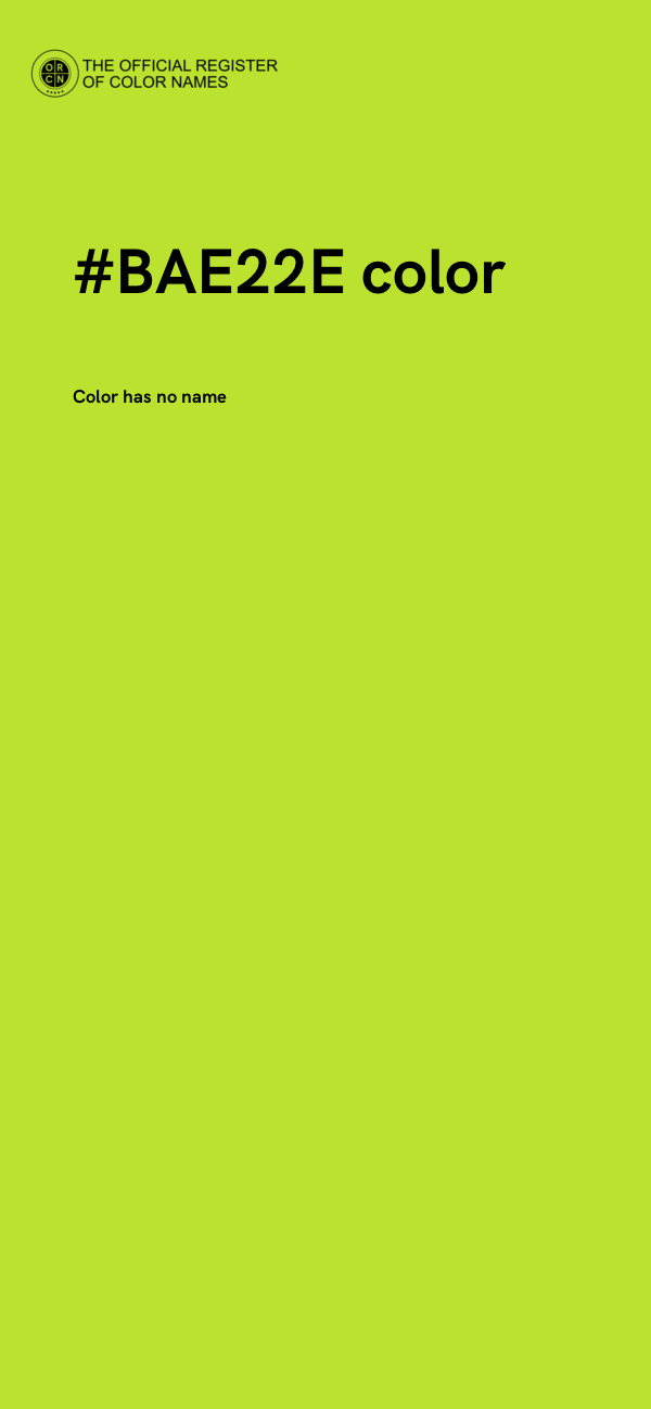 #BAE22E color image