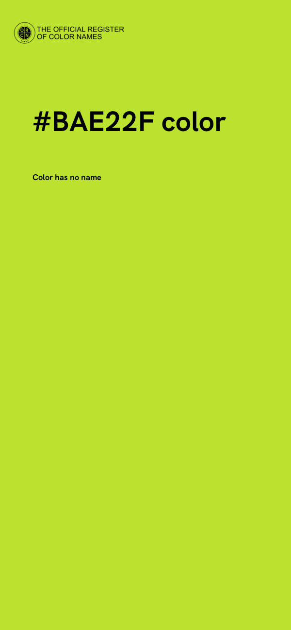 #BAE22F color image