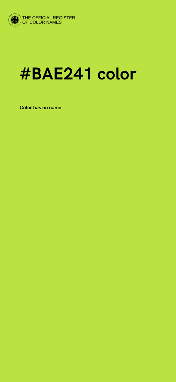 #BAE241 color image