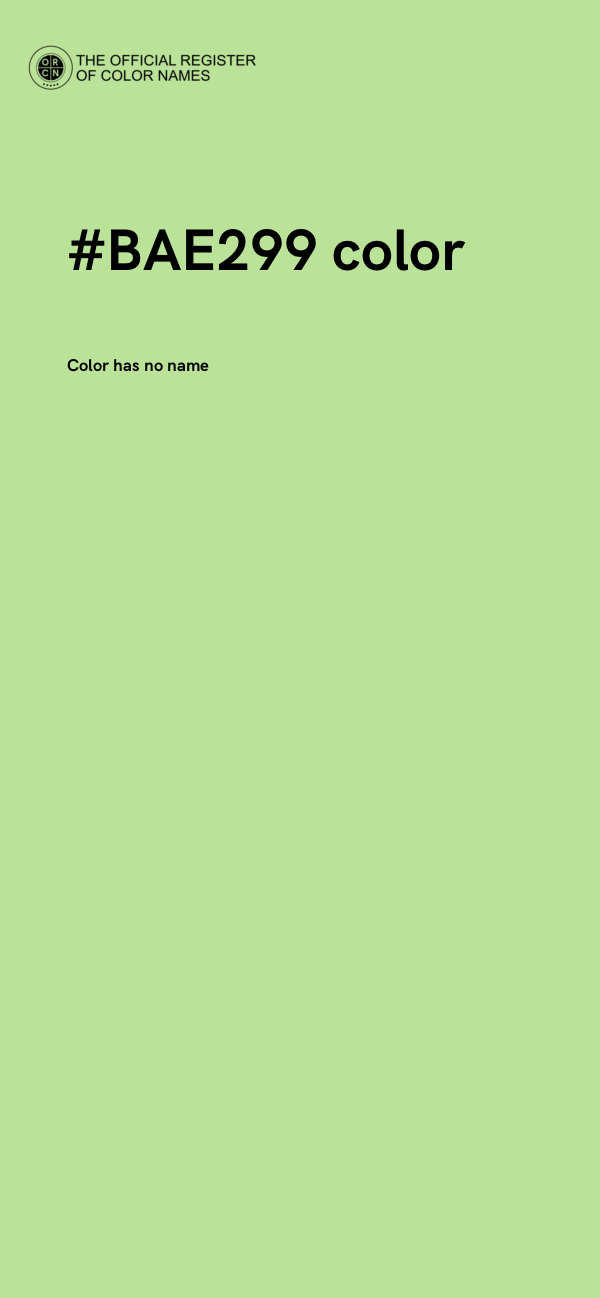 #BAE299 color image