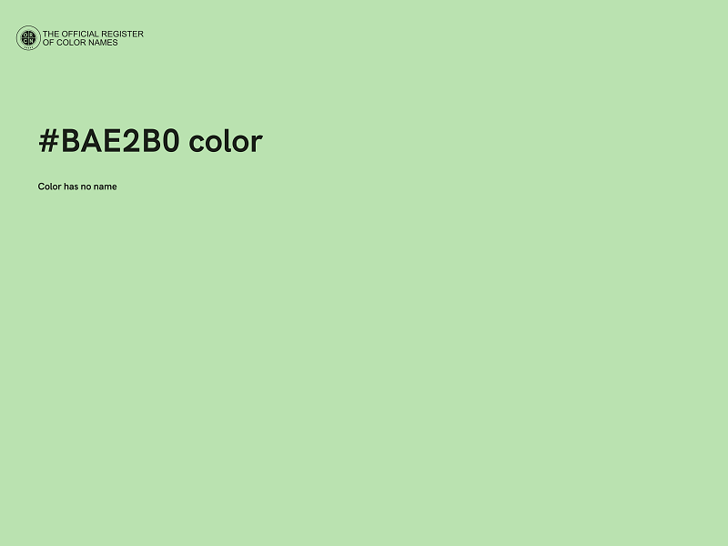 #BAE2B0 color image