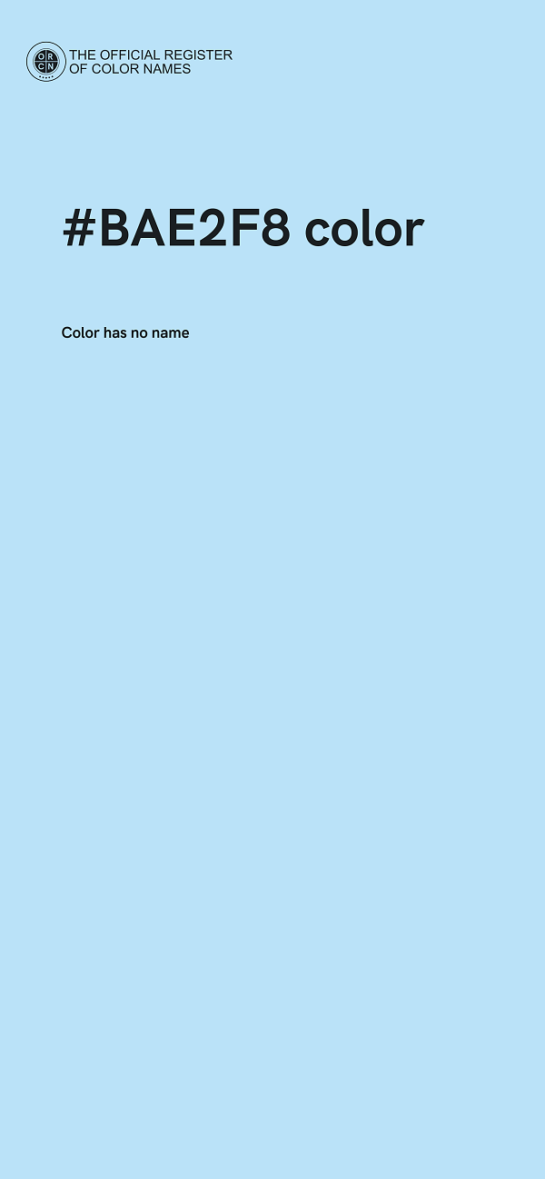 #BAE2F8 color image