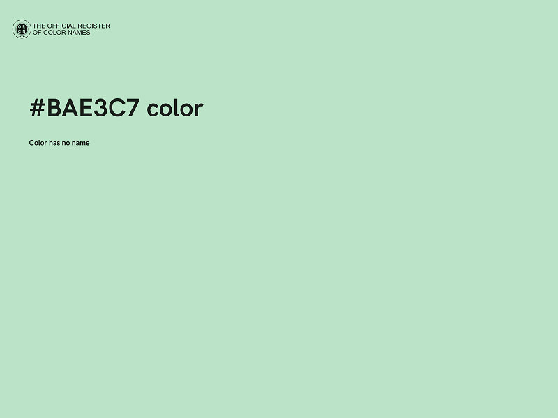 #BAE3C7 color image