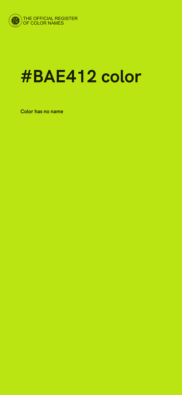 #BAE412 color image