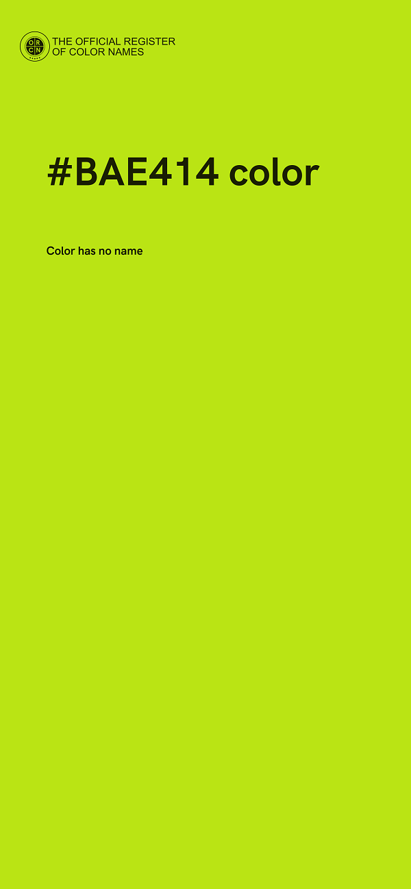 #BAE414 color image