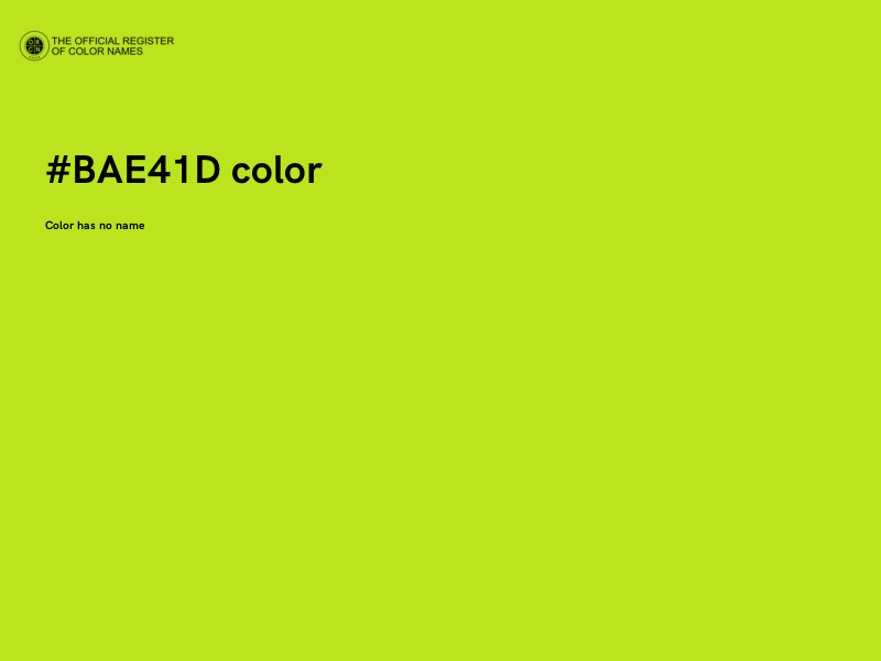 #BAE41D color image