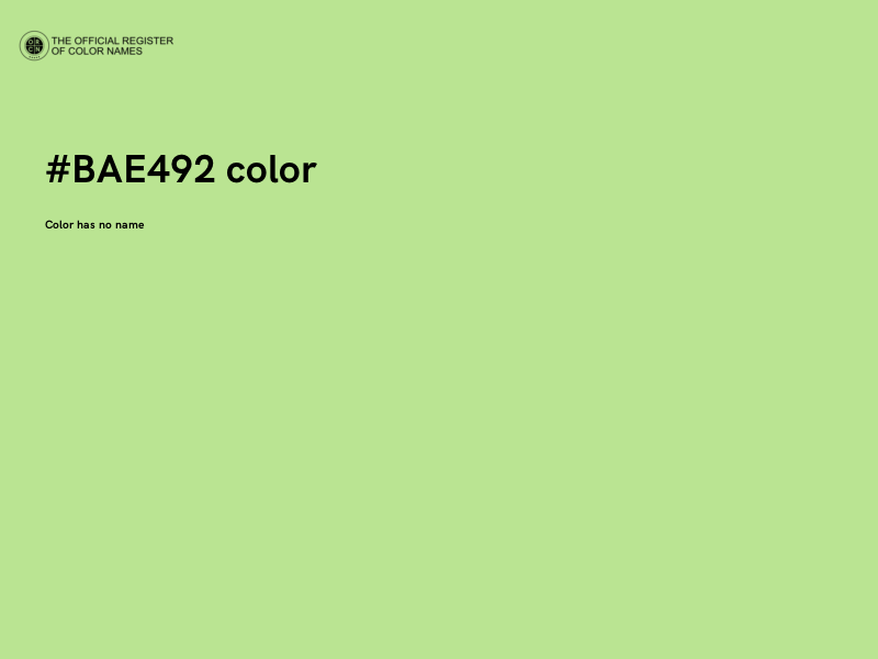 #BAE492 color image