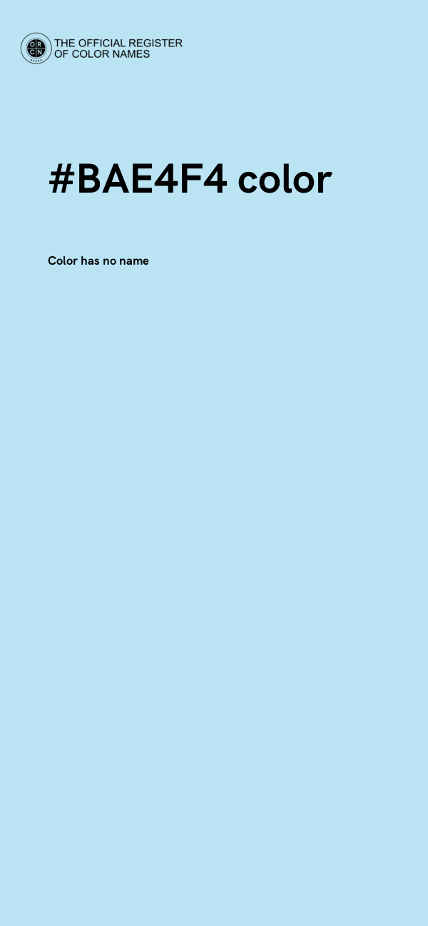 #BAE4F4 color image