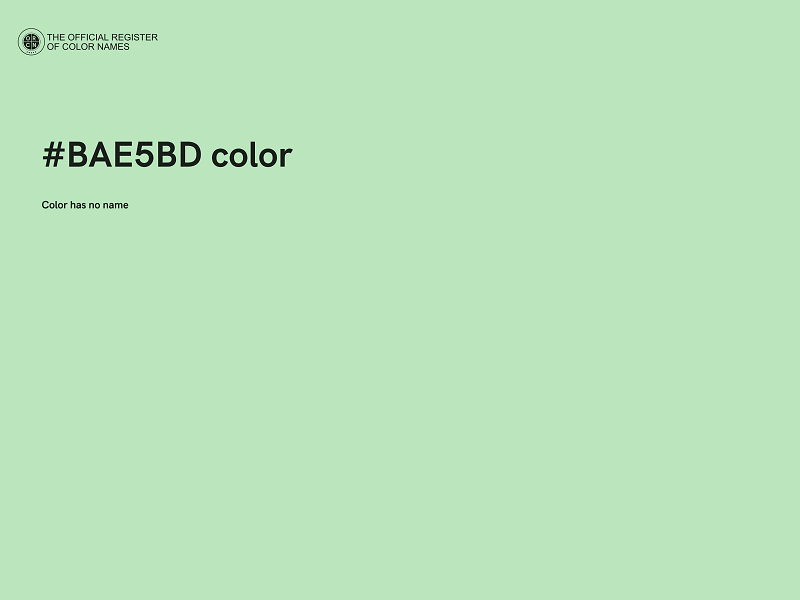 #BAE5BD color image