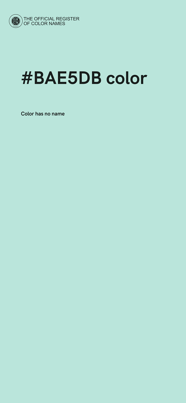 #BAE5DB color image
