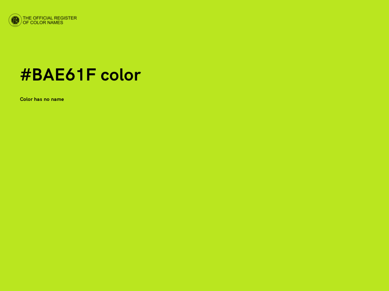 #BAE61F color image