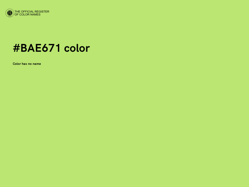 #BAE671 color image