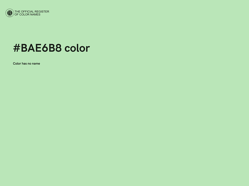 #BAE6B8 color image