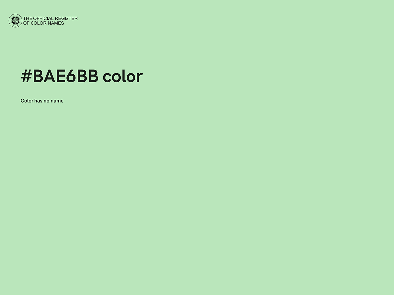 #BAE6BB color image